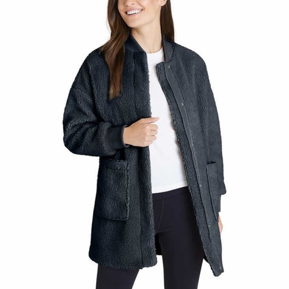 EDDIE BAUER Women Fleece  Lynden Fleece Jacket-- Green Teal - Picture 3 of 10